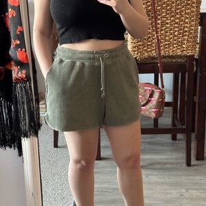 Waffle knit shorts